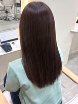 ユニバイリサ 天神大名店(uni by risa)&nbsp;ミルクティーアッシュ ロング ストレート ダメージレスカラー