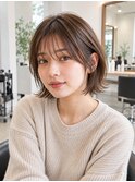 レイヤーボブ髪型20代30代40代50代前髪あり前髪なし面長丸顔越谷