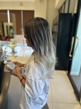 アース 山形店(HAIR&MAKE EARTH)&nbsp;ホワイトブロンド×バレイヤージュ
