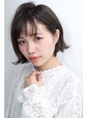 【上品な外ハネ】アッシュグレー×ショートボブ