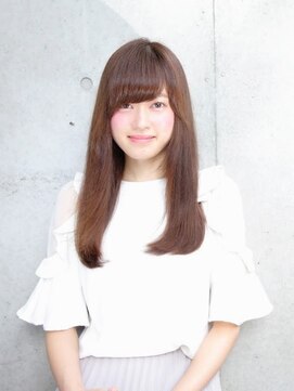 オーブ ヘアー ブランコ 久米川店(AUBE HAIR Blanco) 斜めバングがキュートなゆるツヤストレートスタイル☆