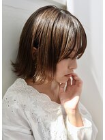 ユノ(juno) 【juno】ハイトーンカラー☆切りっぱなしボブ