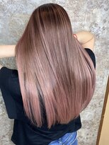 イエローコーン 金沢文庫店(YELLOW CORN)&nbsp;ピンクベージュの バレイヤージュ