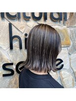 ナチュラルハイセンス 本店(natural high sense) 外ハネボブ×ハイライト 似合わせカット/町屋駅