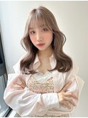 韓国ヘア/ヨシンモリ/ミルクティーベージュ/くびれヘア