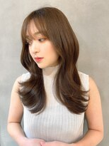 ロンド エスポワール 錦糸町(Lond espoir)&nbsp;〇韓国前髪くびれ巻きヨシンモリピンクベージュシースルーバング