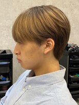 エルマーク 梅田(L-MARK)&nbsp;マッシュカラーブリーチメンズメンズカラーツーブロック