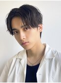 ツイストスパイラルメンズマッシュツイストパーマツーブロック
