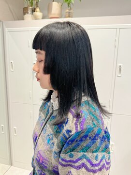 シュク 高円寺(SYUK) アッシュブラック/姫カット/フルバング