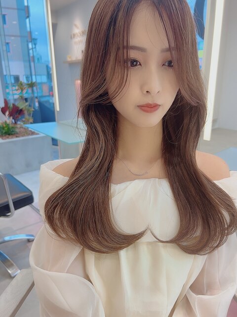 顔周りカット/大人可愛い韓国風スタイル
