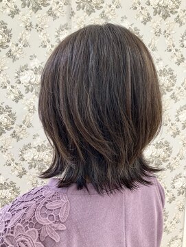 ルシエル バイ カトレアグループ(Le Ciel) 30代40代50代セミディスタイル白髪ぼかしオーガニックカラー