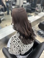 ペレ 栄店(PELE)&nbsp;デザインカラー/レイヤーカット/ウェットヘア/オリーブベージュ