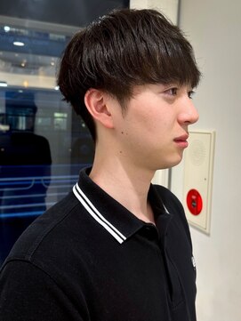 ガーデンヨコハマ(GARDEN YOKOHAMA) メンズニュアンスパーマツイスパゆるめブルーブラック刈り上げ春