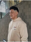 メンズバーバーフェードスキンフェード極道パーマショート【GIA