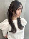 くびれヘア/顔周り/韓国/レイヤーカット/黒髪/ミディアム北千住