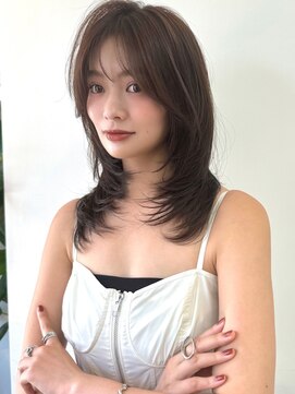 イヴォーク トーキョー(EVOKE TOKYO) 似合わせカットミディアムレイヤー髪質改善艶髪カラー顔まわり