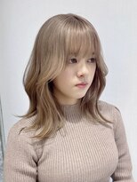 サンク 原宿 表参道(cinq) ダブルカラーハイトーンカラーピンクブラウンベージュカラー30代