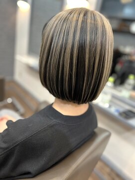 カット ハウス ボブ CUT HOUSE BOB 白髪ぼかし☆ミルクティーアンブレラカラー♪♪