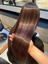 ダブル(W)&nbsp;髪質改善/カラーエステ/ロングストレート/こっくりブラウン