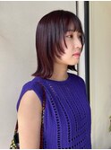 ボブ×ダークワインレッド