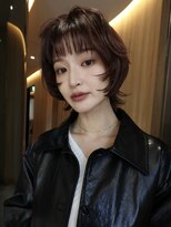 ミンクス渋谷スマートサロン(MINX shibuya smart salon) 大人ヘルシー「マッシュウルフ」× 深みのあるカシスグレージュ