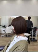 長崎　切りっぱなしボブ　ワンカラー　レディースカット