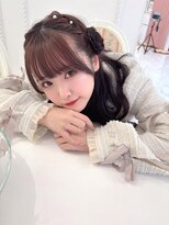 リルミー ミュエナ 大須 矢場町(Lilme myuena)&nbsp;ミルクティーブロンド/ダークブルー/デジタルパーマ/名古屋