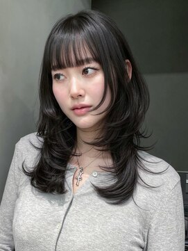 アルバム 渋谷パルコ(ALBUM) 前髪カット顔周りレイヤーウルフレイヤーロング_F31676
