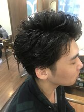 ヘアーアンドネイル ピーファイブ(hair&nail P five) メンズパーマ×刈り上げマッシュスタイル