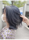 ブルーサファイア/寒色系カラー/ミディアムウルフ/アースカラー