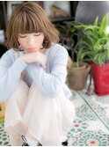 カーキベージュ大人ガーリーくせ毛風ボブルフc4大宮20代30代40代