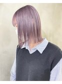 ダブルカラーブロンドベージュケアブリーチハイトーンボブ渋谷