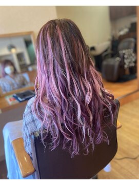 ヘアーコレット(hair Colet) パープルピンクミックス