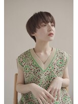 ムク 甲府(muku.)&nbsp;ミディアムヘア/斜めバング/グレージュカラー/甲府駅