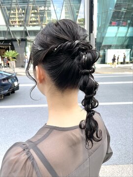 ピークアブー 原宿ハラカド(PEEK-A-BOO) ヘアセット 結婚式ヘアセット 結婚式ヘア お呼ばれヘア 網下ろし