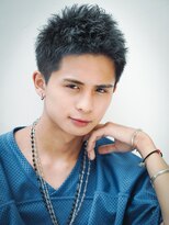 アルファ 新宿(alpha)&nbsp;フェザーパーマ/ブルーブラック/刈り上げセンターパート[新宿]