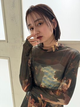 アヴァンス なかもず店(AVANCE.) 大人シースルーミニボブ　グレージュ