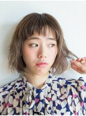 シースルー前髪 くせ毛ショート 抜け感ヘア【モテナ 豊田 浄水】