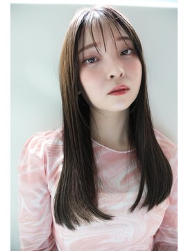 フィガロ ミーナ 東生駒店(FIGARO MINA) 2025 シースルーバング×ストレート【イメチェン/美髪】