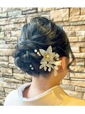 卒業式ルーズシニヨン 成人式 結婚式 二次会 お呼ばれ イベント