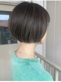 ハイライト　オリーブグレージュ　ショート
