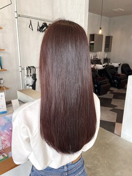 シェル 津山の手店(shel) 20代30代大人可愛い髪質改善カラーラベンダーピンク透明感