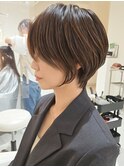 イメチェン丸みショートナチュラルボブ30代40代50代田嶋2