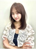ミディアムレイヤー内巻きワンカール似合わせカット