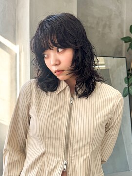 テトヘアー(teto hair) ミディアムパーマレイヤーカットミディアムパーマ弱め