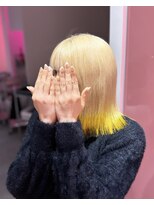 ダズリングディア(Dazzling Deer)&nbsp;イエロー/デザインカラー/ルーツカラー/ロング/レイヤーカット