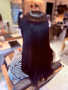 透明感ダークブラウン/レイヤーカット/艶髪/髪質改善