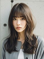 エイチ ウルフカット 大阪梅田(811) グレージュショートヘアボブヘアシースルーマッシュタッセルボブ