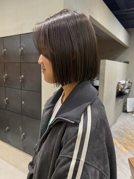 ヘアー アイス ルーチェ(HAIR ICI LUCE) グレージュ/ラベンダーグレージュ/ミニボブ/星