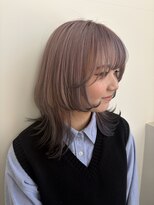 ユウヘアー 本山店(U Hair)&nbsp;ミディアムウルフ/レイヤーカット/レイヤー/顔周り/
